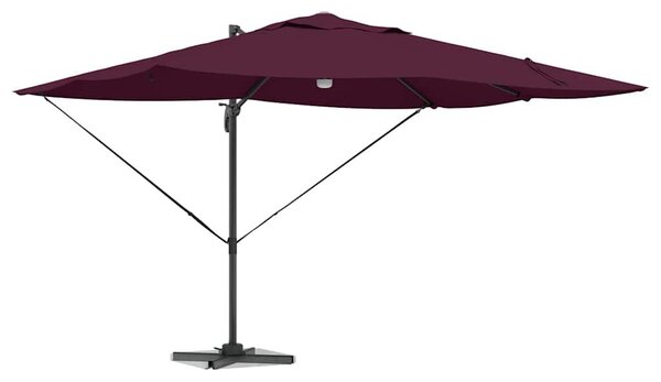 VidaXL Cantilever Roma Napernyő Piros és Fekete 352 x 251 x 265 cm