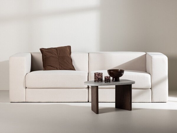 Kanapé Dallas 4463, Kárpit, 70x238x94cm, Fehér