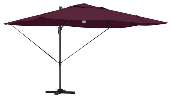 VidaXL Cantilever Roma Napernyő Piros és Fekete 352 x 251 x 265 cm