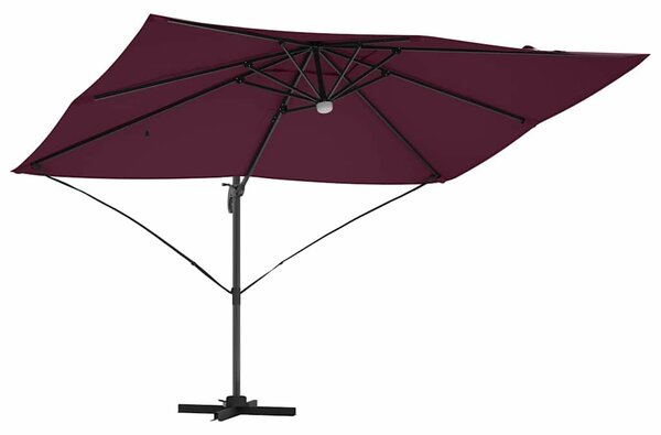 VidaXL Cantilever Roma Napernyő Piros és Fekete 352 x 251 x 265 cm