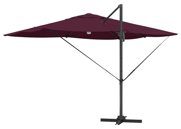 VidaXL Cantilever Roma Napernyő Piros és Fekete 352 x 251 x 265 cm