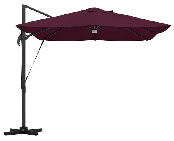 VidaXL Cantilever Roma Napernyő Piros és Fekete 352 x 251 x 265 cm