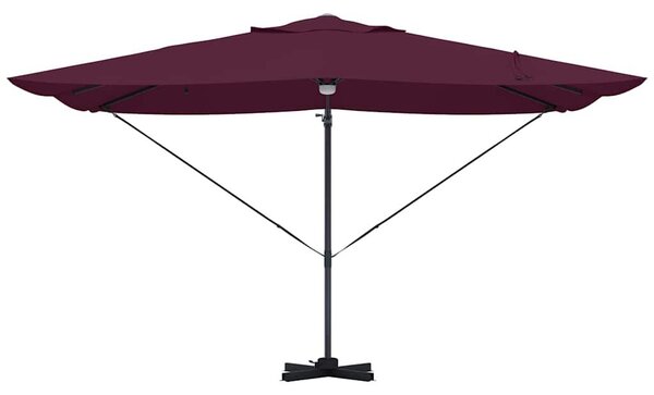 VidaXL Cantilever Roma Napernyő Piros és Fekete 352 x 251 x 265 cm