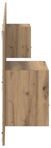 VidaXL Fejtámla Szekrénnyel 3 db Artisan tölgy Szerelt Fa