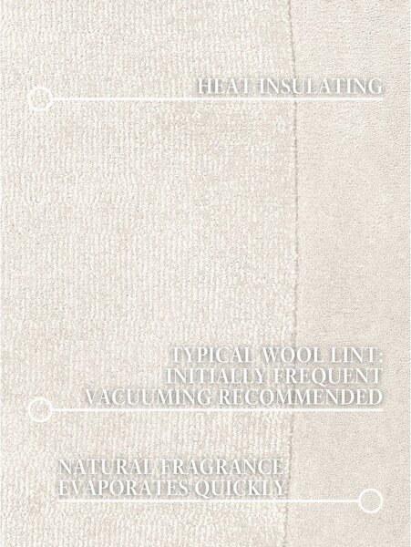Krémszínű kézi szövésű gyapjúkeverék szőnyeg 125x200 cm Kari Organic – Villeroy&Boch