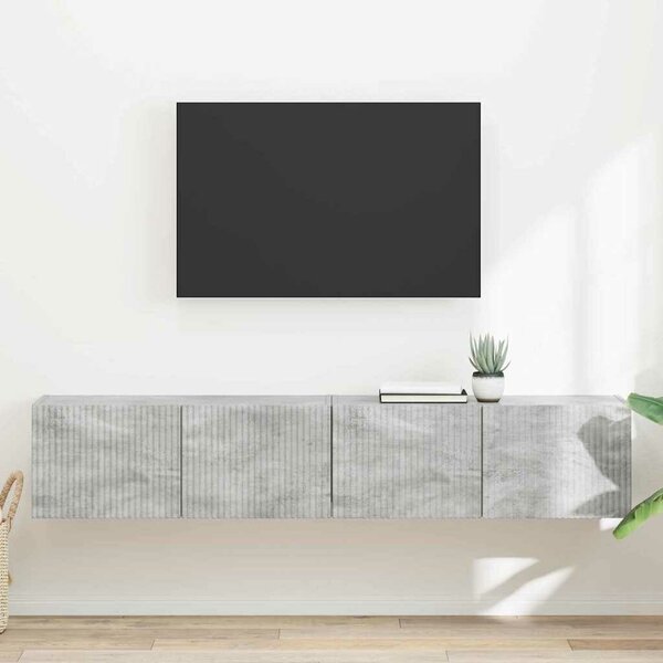 VidaXL TV Fali Szekrény 2 pcs Beton 78,5 x 31 x 29,5 cm Faanyag
