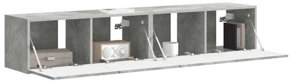 VidaXL TV Fali Szekrény 2 pcs Beton 78,5 x 31 x 29,5 cm Faanyag