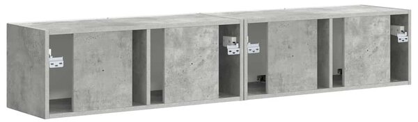 VidaXL TV Fali Szekrény 2 pcs Beton 78,5 x 31 x 29,5 cm Faanyag