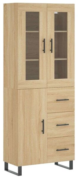 VIDAXL Sonoma Tölgy Magasszekrény - 69,5x34x180 cm