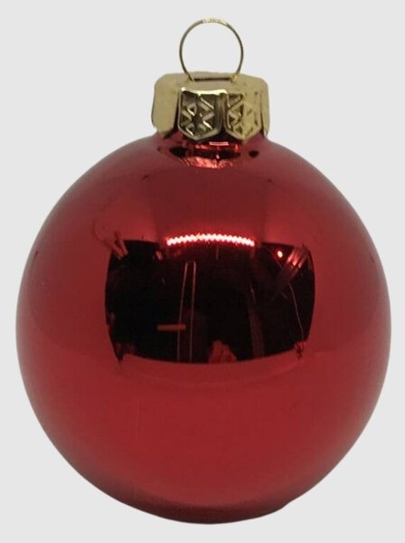 Red üveg karácsonyi gömb szett piros 12*6cm