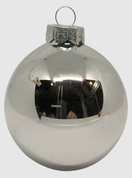 Silver ezüst üveg karácsonyi gömb szett 12*6cm