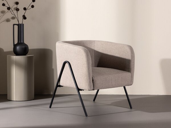 Fotel Dallas 4493, Kárpit, 70x65x66cm, Bézs, Fekete