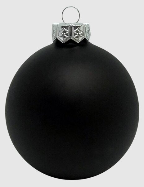 Black üveg karácsonyi gömb szett 6*8cm fekete