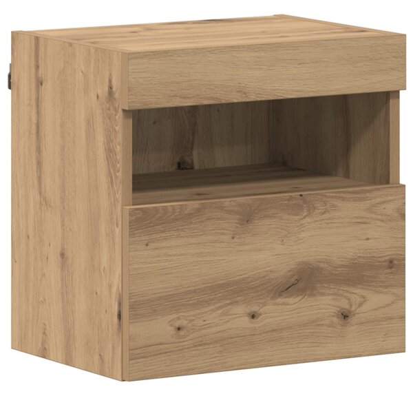 VidaXL TV szekrény LED -es lámpákkal 7 pcs Artisan tölgy Faanyag