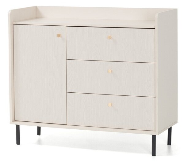 Komód Sorsale 105, Laminált forgácslap, 91x104x42cm, Világosbarna