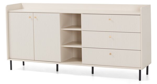 Komód Sorsale 103, Laminált forgácslap, 91x194x42cm, Világosbarna