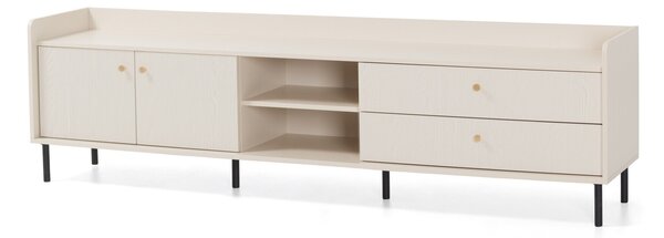 TV-állvány Sorsale 106, Laminált forgácslap, 59x210x42cm, Világosbarna