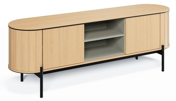 TV-állvány Elbdore 104, Laminált forgácslap, 57x167x45cm, Tölgy