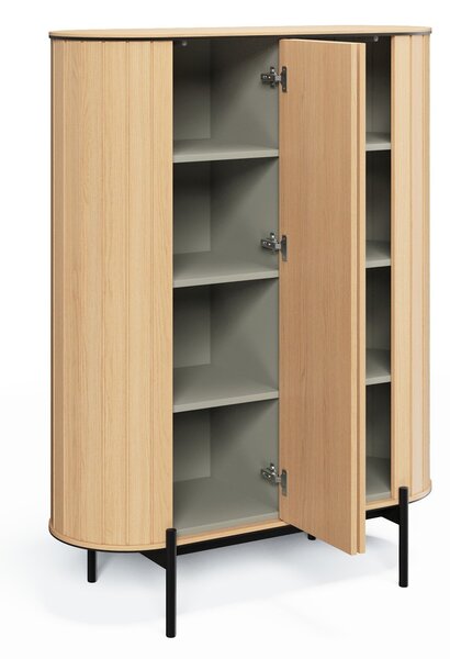 Könyvespolc Elbdore 100, Ajtókkal, Zárt, Laminált forgácslap, 141x107x45cm, Tölgy