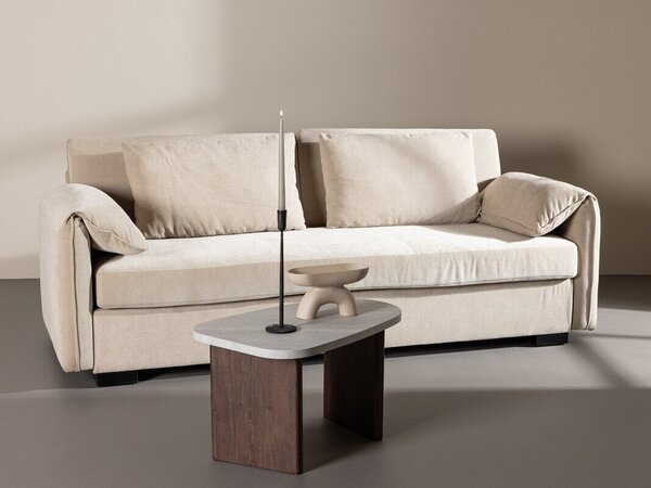 Kanapé Dallas 4512, Kárpit, 97x230x88cm, Bézs, Kaucsuk