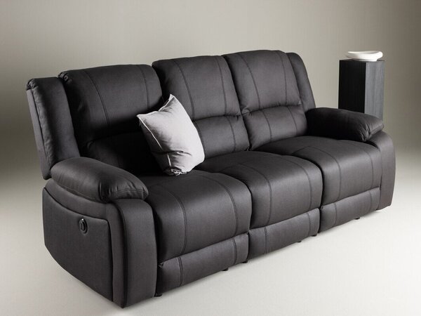 Relax kanapé Dallas 4511, Öko-bőr, 100x218x96cm, Fekete