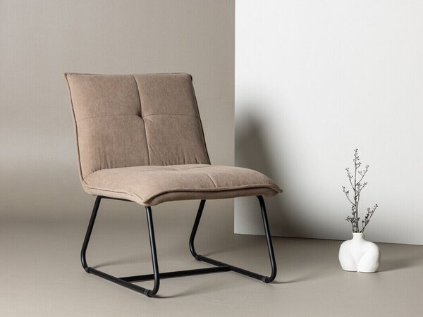 Fotel Dallas 4534, Kárpit, 79x59x79cm, Fekete, Barna