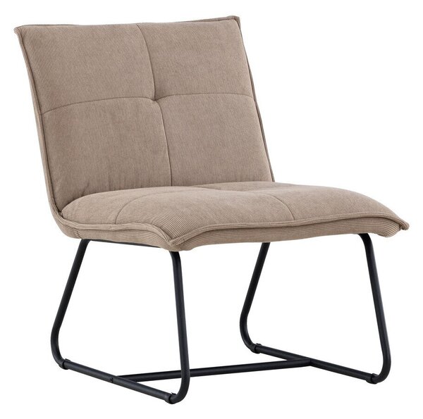 Fotel Dallas 4534, Kárpit, 79x59x79cm, Fekete, Barna