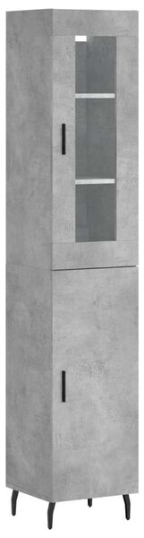 Modern Magas Szekrény - Beton Szürke - 180 cm