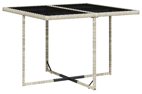 VidaXL 9részes világosszürke polyrattan kerti étkezőgarnitúra párnával