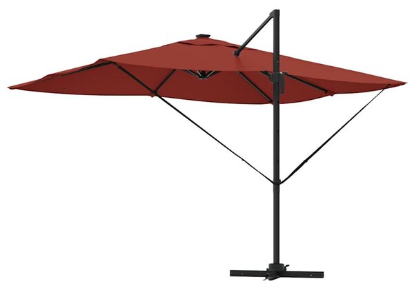 VidaXL Cantilever Roma Napernyő Piros és Fekete 352 x 251 x 265 cm