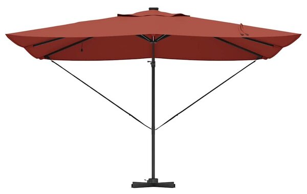 VidaXL Cantilever Roma Napernyő Piros és Fekete 352 x 251 x 265 cm