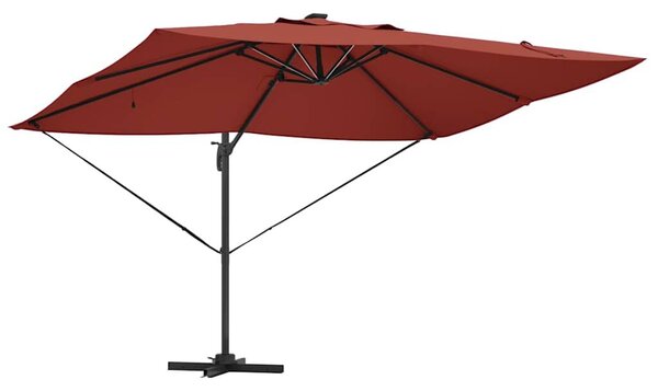 VidaXL Cantilever Roma Napernyő Piros és Fekete 352 x 251 x 265 cm