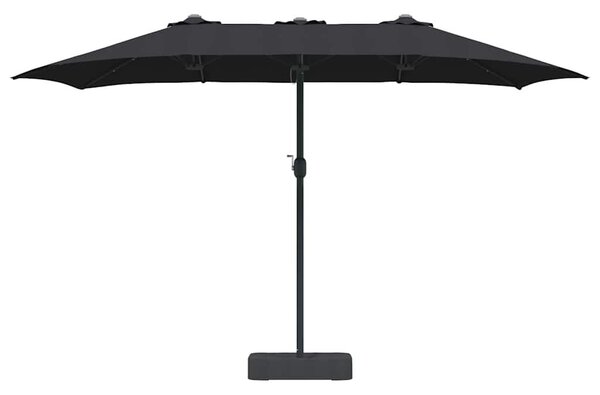 VidaXL Kerti napernyő Fekete 385 x 209 x 244 cm Poliészter