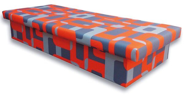 Egyszemélyes ágy (dívány) 90 cm Janae 10 (Gusto 6A narancssárga)
