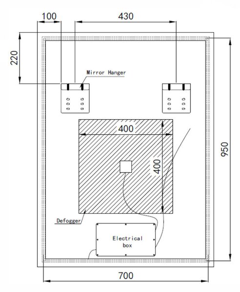 Welland Luxury-Line Sidlux LED tükör - fényerő + színhőfok állítás + páramentesítő + óra - 75 x 100 cm