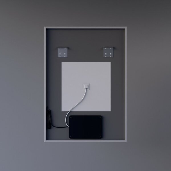 Welland Luxury-Line Sidlux LED tükör - fényerő + színhőfok állítás + páramentesítő + óra - 50 x 70 cm