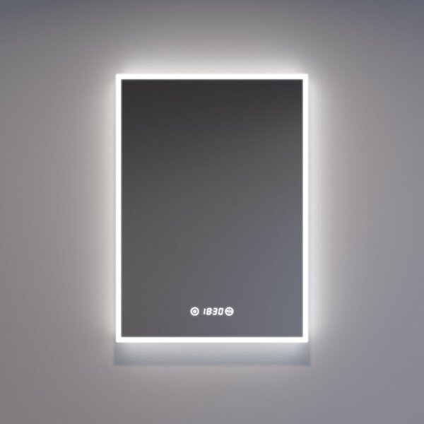 Welland Luxury-Line Sidlux LED tükör - fényerő + színhőfok állítás + páramentesítő + óra - 50 x 70 cm
