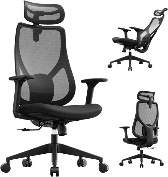 SENSE7 MOYO irodai szék, ergonomikus, fekete