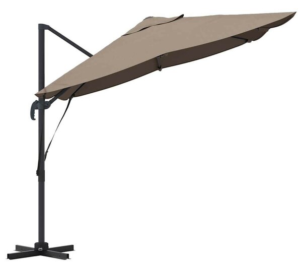 Cantilever Roma Napernyő Taupe és Fekete 352 x 251 x 260 cm