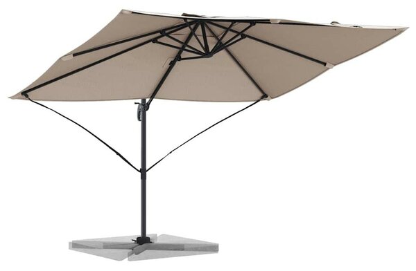 Cantilever Roma Napernyő Taupe és Fekete 352 x 251 x 260 cm