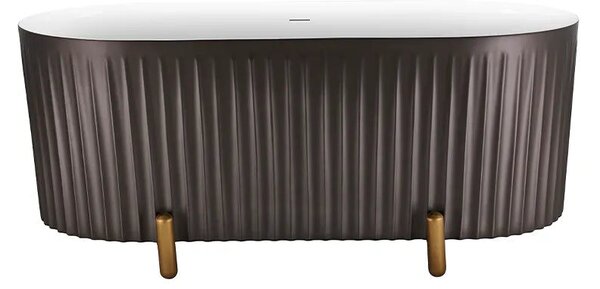 Szabadon Álló Kád, Ovális, Akril, Élénk Szürke, 170×78×70 Cm