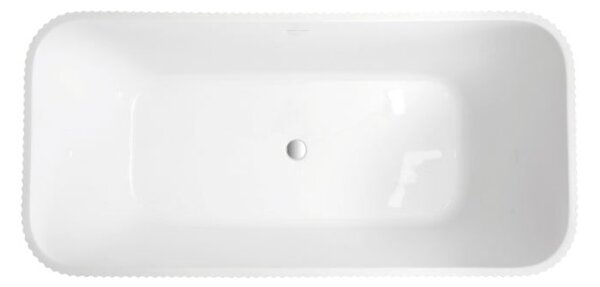 Szabadon Álló Kád, Ovális, Akril, Fehér, 150×72×56 Cm