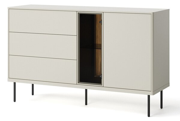 Komód Voloma 102, Laminált forgácslap, 83x134x41cm, Kasmír, Sötét tölgy