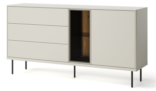 Komód Voloma 103, Laminált forgácslap, 83x161x41cm, Kasmír, Sötét tölgy