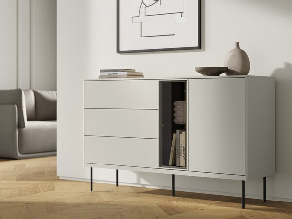 Komód Voloma 102, Laminált forgácslap, 83x134x41cm, Kasmír, Sötét tölgy