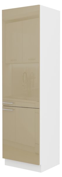 Élelmiszer szekrény Lavera 60 DK 210 2F (fehér + fényes cappucino)