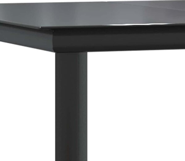VidaXL 9 észes barna polyrattan üveg kerti étkezőgarnitúra párnával