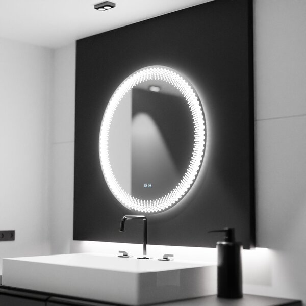 Kerek LED tükör 70cm, Stellaire Touch, páramentesítő rendszer, fényerő-szabályozható