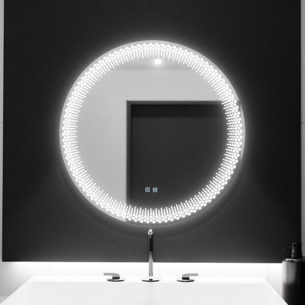 Kerek LED tükör 70cm, Stellaire Touch, páramentesítő rendszer, fényerő-szabályozható