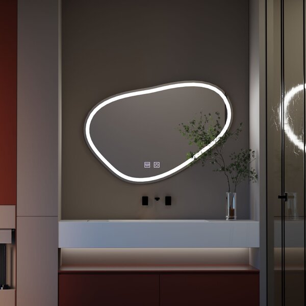 Quassare LED érintőtükör páramentesítő rendszerrel 90x65 cm